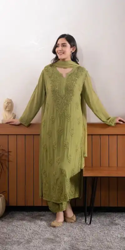 BE 394 Mehandi Georgette with Embroidery Work & Lace Work Salwar Suit . Available at ₹1849 only. Delivery 4-6 Working Days. Shop now. | Casual Suits, Jump Suits, Tops & Bottoms, Track Suits, Salwar suit, Creative suits, Designer Suits, Palazzo Suits, Party Wear Suits, Patiala Suits, Straight Suits, Trendy Wear