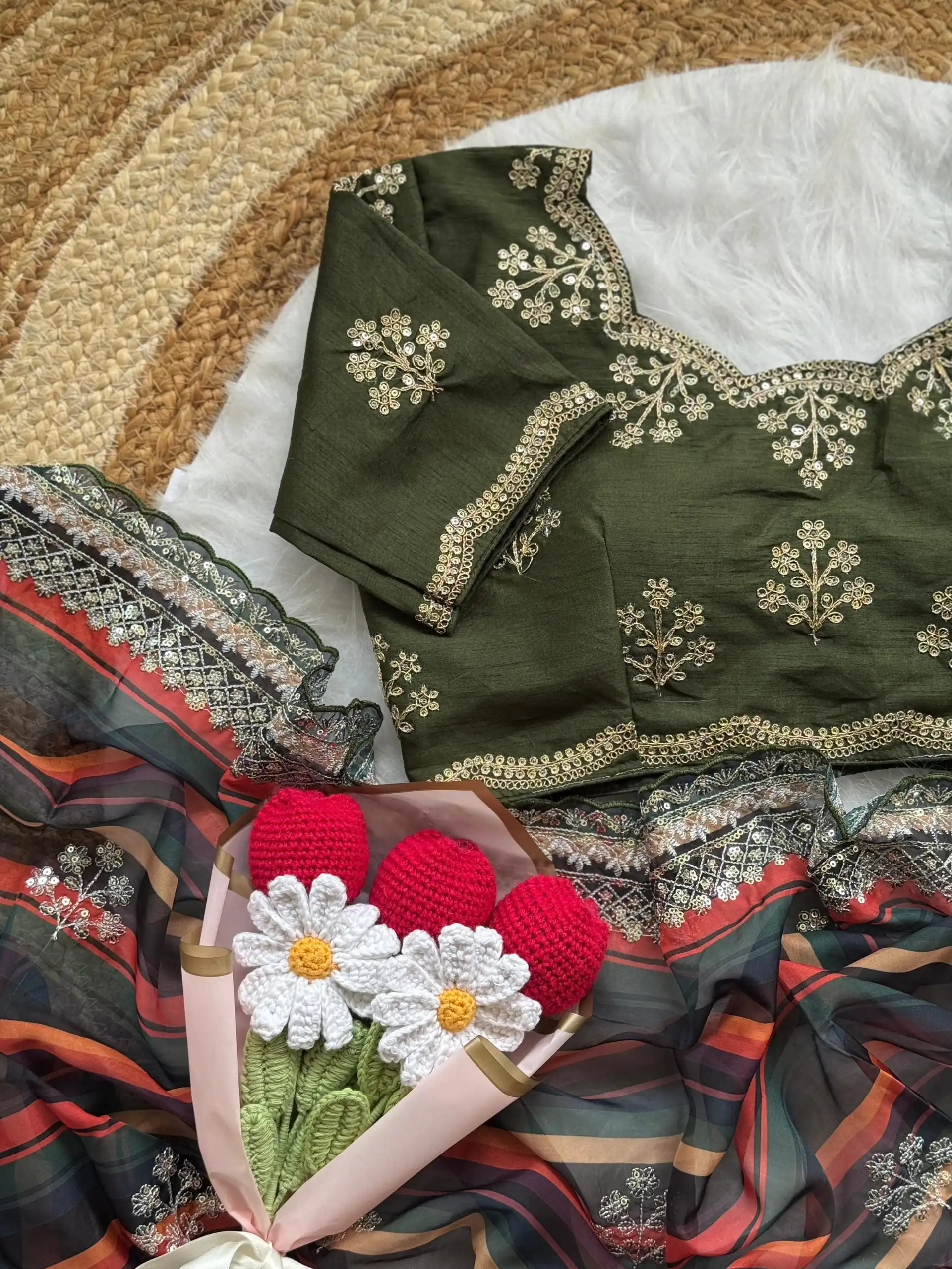 AC MIRA Mehandi in Color Soft Organza Embroidery Work & Lace Work Saree . Get it for ₹2449. Delivery 4-6 Working Days. Shop now. | Designer Sarees, Embroidered Sarees, Sarees, Bollywood Sarees, Creative Sarees, Ethnic Saree, Modern Digital sarees, Party Wear Sarees