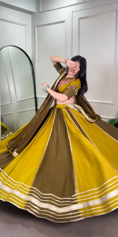 LNB 1613 Mehendi Pure Rayon Sequins Work & Mirror Work Lehenga Choli in . Festive Deal ₹2799. Delivery 4-6 Working Days. Shop now. | Lehenga, Bollywood Lehenga, Creative Lehenga, Designer Lehenga, Embroidered Lehenga, Party Wear Lehenga