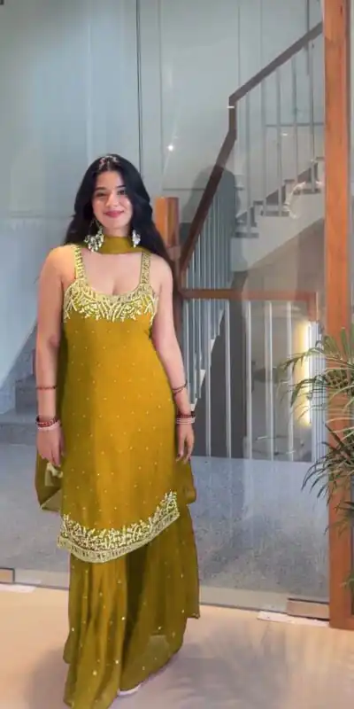 KD 1531 Mustaed Faux Georgette Lace Work Salwar Suit in . Wedding, Party, Festive, Events, Grab it for ₹2399. Delivery 4-6 Working Days. Shop now. | Casual Suits, Jump Suits, Tops & Bottoms, Track Suits, Salwar suit, Creative suits, Designer Suits, Palazzo Suits, Party Wear Suits, Patiala Suits, Straight Suits, Trendy Wear