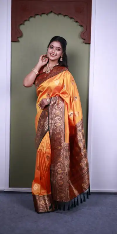 MB 22 Mustard Soft Paithani silk Saree Perfect for Wedding, Party, Sangeet, Haldi, Housewarming – . Best Price ₹2449. Delivery 4-6 Working Days. Shop no | Designer Sarees, Embroidered Sarees, Sarees, Bollywood Sarees, Creative Sarees, Ethnic Saree, Modern Digital sarees, Party Wear Sarees