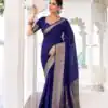 YNF 7902 Navy Blue Color Chinon Printed With Zari Weaving Work Saree With Zari Work. Best Price ₹1549. Delivery 4-6 Working Days. Shop now. | Designer Sarees, Embroidered Sarees, Sarees, Bollywood Sarees, Creative Sarees, Ethnic Saree, Modern Digital sarees, Party Wear Sarees