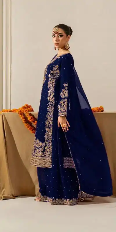 RTC 5901 Navy Blue Faux Georgette Salwar Suit Perfect for Wedding, Party, Raksha Bandhan, Eid, Pooja –. Introductory Price ₹2449. Delivery 4-6 Working Days. | Casual Suits, Jump Suits, Salwar suit, Creative suits, Designer Suits, Palazzo Suits, Party Wear Suits, Patiala Suits, Straight Suits