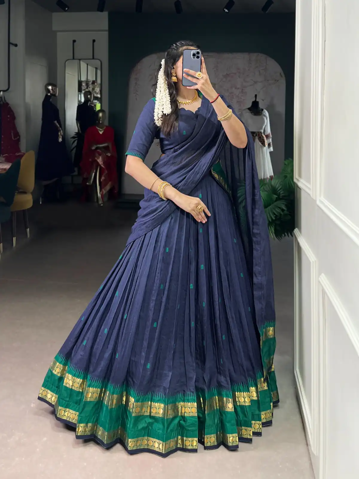 LNB 1904 Navy Blue Pure Chanderi with Zari Work Lehenga Choli . Affordable Price ₹1999. Delivery 4-6 Working Days. Shop now. | Lehenga, Bollywood Lehenga, Creative Lehenga, Designer Lehenga, Embroidered Lehenga, Party Wear Lehenga