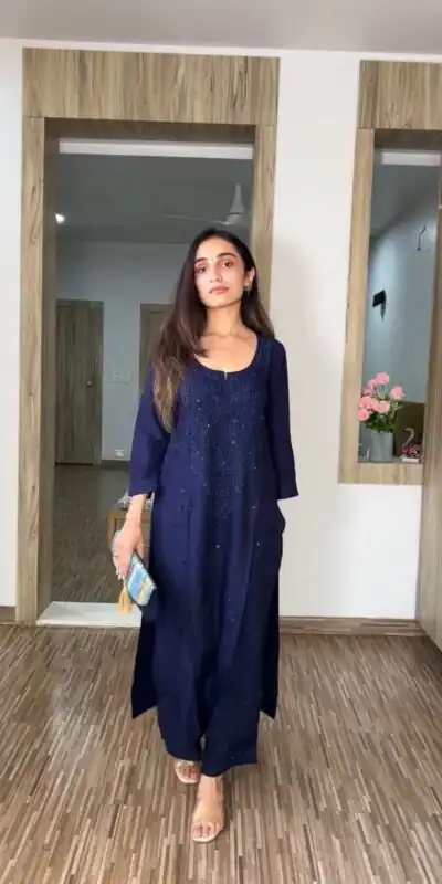 BE 390 Navy Blue Color Rayon Embroidery Sequence Salwar Suit with Work. Festive Deal ₹1749. Delivery 4-6 Working Days. Shop now. | Casual Suits, Jump Suits, Salwar suit, Creative suits, Designer Suits, Palazzo Suits, Party Wear Suits, Patiala Suits, Straight Suits