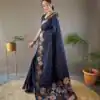 KP 6003 Navy Blue Soft Lichi Silk Cloth Lace Work & Lace Border Saree in Best Price ₹1399. Delivery 4-6 Working Days. Shop now. | Designer Sarees, Embroidered Sarees, Sarees, Bollywood Sarees, Creative Sarees, Ethnic Saree, Modern Digital sarees, Party Wear Sarees
