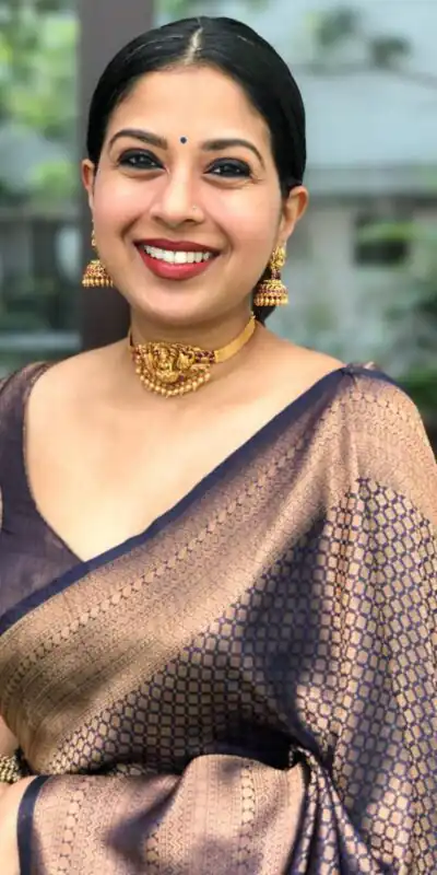 KP 4040 Navy Blue Soft Lichi Silk Saree Perfect for Wedding, Party, Ethnic Day, Raksha Bandhan, Temple Visit –.Exclusive Offer ₹1299. Delivery 4-6 Working D | Designer Sarees, Embroidered Sarees, Sarees, Bollywood Sarees, Creative Sarees, Ethnic Saree, Modern Digital sarees, Party Wear Sarees