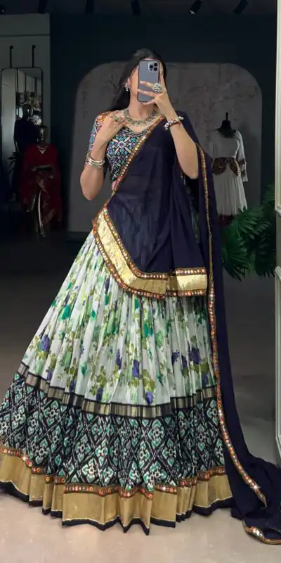 LNB 1744 Navy Blue Tasar Silk Lehenga Choli Perfect for Wedding, Party, Bridal Wear, Ethnic Day, Holi . Exclusive Offer ₹2999. Delivery 4-6 Working Days. | Lehenga, Bollywood Lehenga, Creative Lehenga, Designer Lehenga, Embroidered Lehenga, Party Wear Lehenga