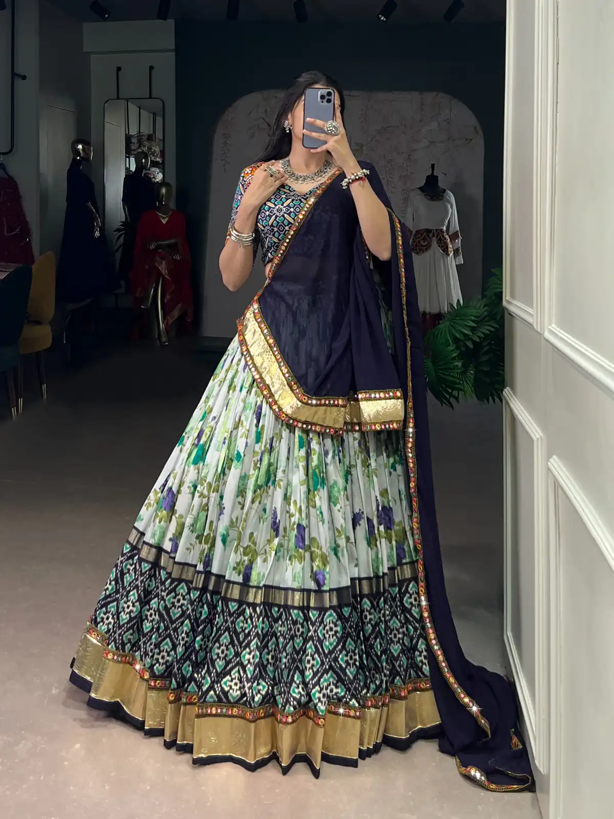 LNB 1744 Navy Blue Tasar Silk Lehenga Choli Perfect for Wedding, Party, Bridal Wear, Ethnic Day, Holi . Exclusive Offer ₹2999. Delivery 4-6 Working Days. | Lehenga, Bollywood Lehenga, Creative Lehenga, Designer Lehenga, Embroidered Lehenga, Party Wear Lehenga