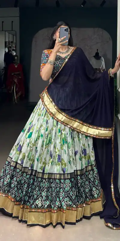 LNB 1744 Navy Blue Tasar Silk Lehenga Choli Perfect for Wedding, Party, Bridal Wear, Ethnic Day, Holi . Exclusive Offer ₹2999. Delivery 4-6 Working Days. | Lehenga, Bollywood Lehenga, Creative Lehenga, Designer Lehenga, Embroidered Lehenga, Party Wear Lehenga