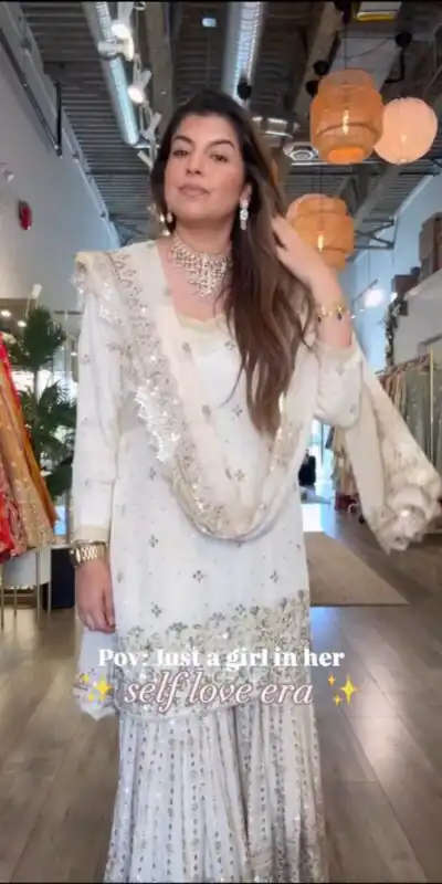 LG 998 Off White Color Chinon Sequence With Embroidery Work Salwar Suit Get it for ₹2149. Delivery 4-6 Working Days. Shop now. | Casual Suits, Jump Suits, Tops & Bottoms, Track Suits, Salwar suit, Creative suits, Designer Suits, Palazzo Suits, Party Wear Suits, Patiala Suits, Straight Suits, Trendy Wear