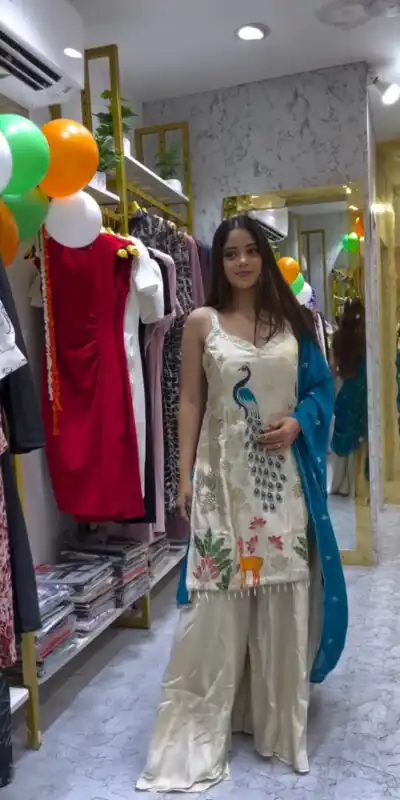 LG 1994 Off White Color French Crape Embroidery Work Salwar Suit Casual, Wedding, Festive, Events . Expected Delivery  4-6 Working Days @1999/- only      | Jump Suits, Salwar suit, Casual Suits, Creative suits, Designer Suits, Palazzo Suits, Party Wear Suits, Patiala Suits, Straight Suits