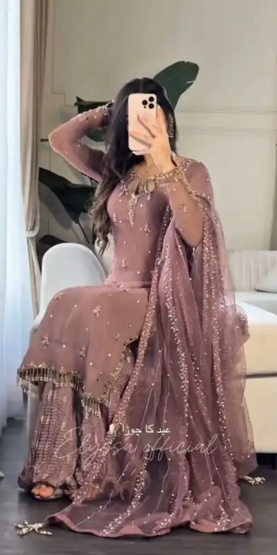 SRK 5264 Onion Georgette With Heavy Embroidery Sequence Work Salwar Suit Wedding, Party, Festive, Events, 4-6 Working Days Only 2049 | Casual Suits, Jump Suits, Tops & Bottoms, Track Suits, Salwar suit, Creative suits, Designer Suits, Palazzo Suits, Party Wear Suits, Patiala Suits, Straight Suits, Trendy Wear