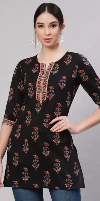 INLI Blush 2.0 Orange Cotton Printed Designer Work Kurti in . Wedding, Party, Festive, Events, Special Price ₹1269. Delivery 4-6 Working Days. Shop now. | Kurti, Bollywood Kurti, Creative Kurtis, Designer Kurti, Party Wear Kurti, Selfie Kurti