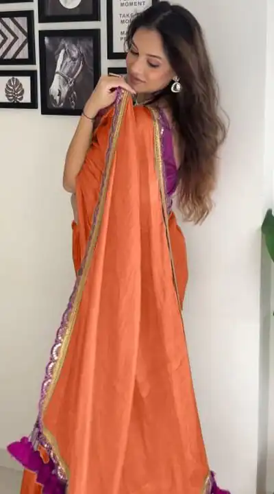 SC 353 Orange Pure Erode Silk With Lace Work & Embroidery Work Saree . Affordable Price ₹1399. Delivery 4-6 Working Days. Shop now. | Designer Sarees, Embroidered Sarees, Sarees, Bollywood Sarees, Creative Sarees, Ethnic Saree, Modern Digital sarees, Party Wear Sarees