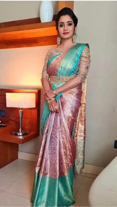 KP 5093 Peach Soft Lichi Silk With Lace Work & Lace Border Saree Now a t just ₹1449. Delivery 4-6 Working Days. Shop now. | Designer Sarees, Embroidered Sarees, Sarees, Bollywood Sarees, Creative Sarees, Ethnic Saree, Modern Digital sarees, Party Wear Sarees