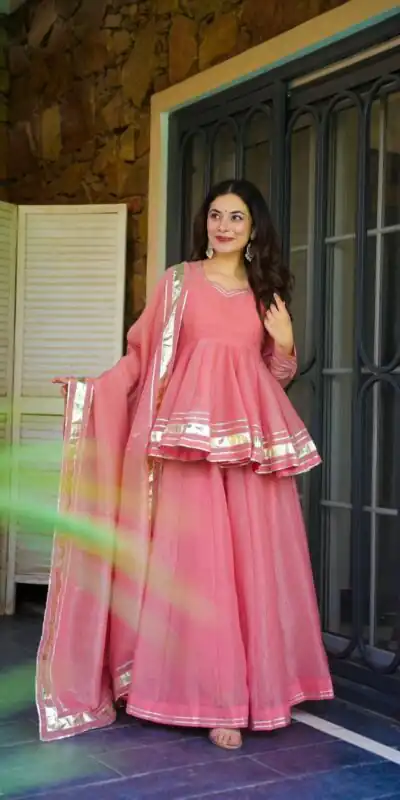 ZSR 3135 Peach Tabby Organza Salwar Suit Perfect for Wedding, Party, Temple Visit, Karwa Chauth, Festival Celebrations – . Get it for ₹1849. Delivery | Jump Suits, Salwar suit, Casual Suits, Creative suits, Designer Suits, Palazzo Suits, Party Wear Suits, Patiala Suits, Straight Suits