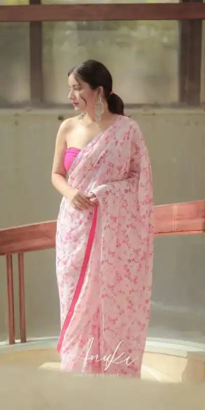 AC Flower Pink Georgette with Designer Work Saree . Wedding, Party, Festive, Events Get it for ₹1499. Delivery 4-6 Working Days. Shop now. | Designer Sarees, Embroidered Sarees, Sarees, Bollywood Sarees, Creative Sarees, Ethnic Saree, Modern Digital sarees, Party Wear Sarees