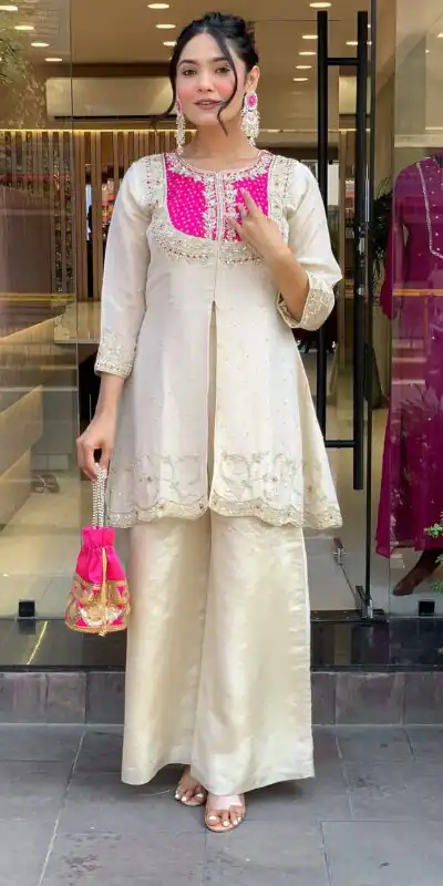 SRK 5277 Pink Mal Cotton With Embroidery Work & Bead Work Salwar Suit . Affordable Price ₹1799. Delivery 4-6 Working Days. Shop now. | Casual Suits, Jump Suits, Salwar suit, Creative suits, Designer Suits, Palazzo Suits, Party Wear Suits, Patiala Suits, Straight Suits