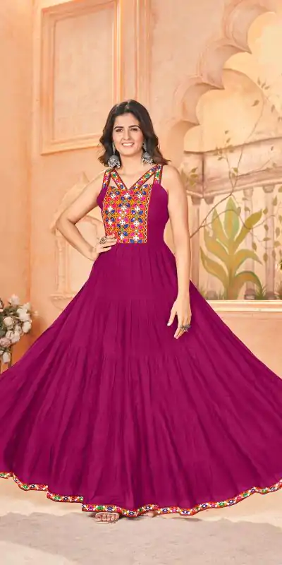 INLI Ghumati Pink Color Heavy Rayon with Lace Work & Gamthi Work Gown . Get it for ₹1749. Delivery 4-6 Working Days. Shop now. | Gowns, Bollywood Gowns, Creative Gowns, Designer Gowns, Embroidered Gowns, Party Wear Gowns