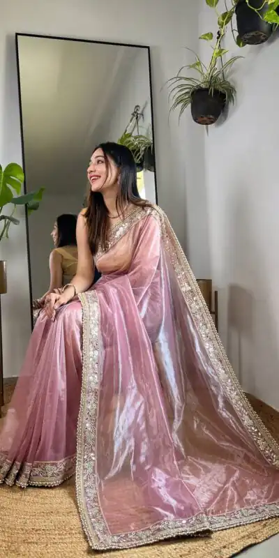 SC 239 Pink Georgette With Lace Work & Lace Border Saree . Wedding, Party, Festive, Events, Exclusive Offer ₹1599. Delivery 4-6 Working Days. Shop now. | Designer Sarees, Embroidered Sarees, Sarees, Bollywood Sarees, Creative Sarees, Ethnic Saree, Modern Digital sarees, Party Wear Sarees