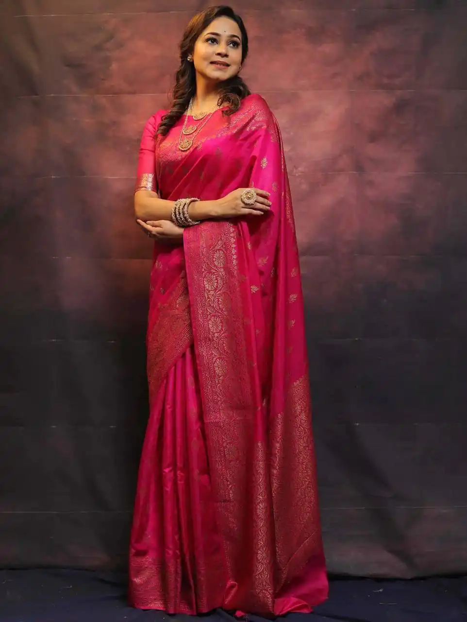 KP 6010 Pink Soft Lichi Silk Jacquard Saree Perfect for Wedding, Party, Traditional Day, Family Gatherings, Sangeet . Grab it for ₹1349. Delivery 4-6 W | Designer Sarees, Embroidered Sarees, Sarees, Bollywood Sarees, Creative Sarees, Ethnic Saree, Modern Digital sarees, Party Wear Sarees