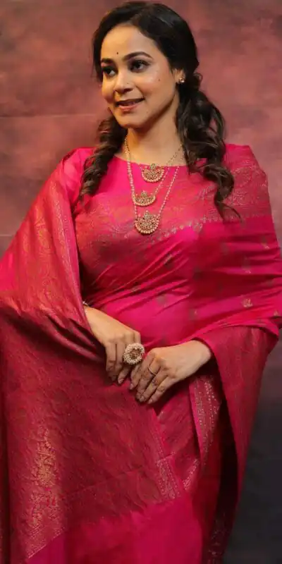 KP 6010 Pink Soft Lichi Silk Jacquard Saree Perfect for Wedding, Party, Traditional Day, Family Gatherings, Sangeet . Grab it for ₹1349. Delivery 4-6 W | Designer Sarees, Embroidered Sarees, Sarees, Bollywood Sarees, Creative Sarees, Ethnic Saree, Modern Digital sarees, Party Wear Sarees