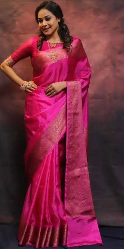 KP 6009 Pink Color Soft Lichi Silk With Lace Border & Lace Work. Now Saree at just ₹1349. Delivery 4-6 Working Days. Shop now. | Designer Sarees, Embroidered Sarees, Sarees, Bollywood Sarees, Creative Sarees, Ethnic Saree, Modern Digital sarees, Party Wear Sarees