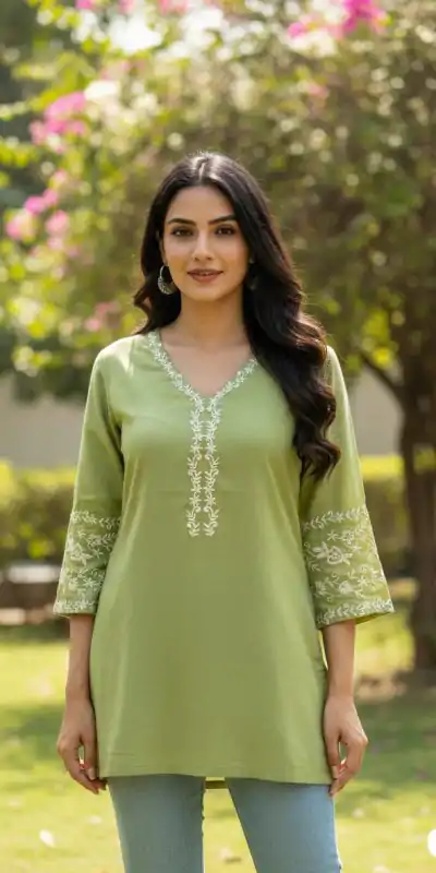 INLI Adaa 5.0 Pista Rayon with Embroidery Work Kurti .Wedding, Party, Festive, Events, Best Price ₹1349. Delivery 4-6 Working Days. Shop now. | Kurti, Bollywood Kurti, Creative Kurtis, Designer Kurti, Party Wear Kurti, Selfie Kurti