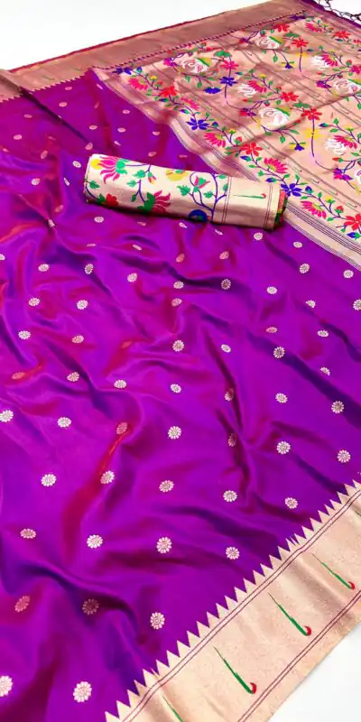 MB 150 Purple A Pethani silk Saree Perfect for Wedding, Party, Baisakhi, Reception, Traditional Day – . Affordable Price ₹2549. Delivery 4-6 Working | Designer Sarees, Embroidered Sarees, Sarees, Bollywood Sarees, Creative Sarees, Ethnic Saree, Modern Digital sarees, Party Wear Sarees