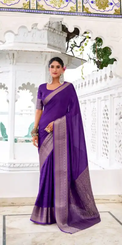 YNF 7902 Purple Color Chinon Printed With Zari Weaving Work Saree With Zari Work. Best Price ₹1549. Delivery 4-6 Working Days. Shop now. | Designer Sarees, Embroidered Sarees, Sarees, Bollywood Sarees, Creative Sarees, Ethnic Saree, Modern Digital sarees, Party Wear Sarees