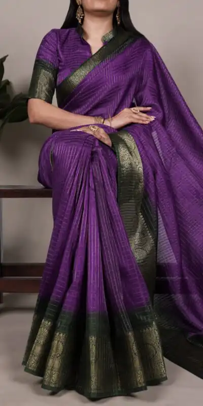 YNF 7906 Purple Dola Chex with Zari Work Saree . Wedding, Party, Festive, Events Special Price ₹1599. Delivery 4-6 Working Days. Shop now. | Designer Sarees, Embroidered Sarees, Sarees, Bollywood Sarees, Creative Sarees, Ethnic Saree, Modern Digital sarees, Party Wear Sarees
