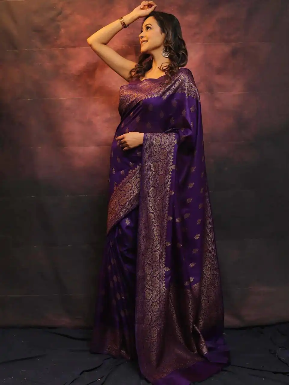 KP 6010 Purple Soft Lichi Silk Jacquard Saree Perfect for Wedding, Party, Traditional Day, Family Gatherings, Sangeet . Grab it for ₹1349. Delivery 4-6 W | Designer Sarees, Embroidered Sarees, Sarees, Bollywood Sarees, Creative Sarees, Ethnic Saree, Modern Digital sarees, Party Wear Sarees