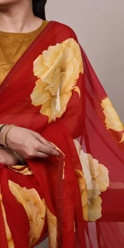 YNF 7033 Red Color Chiffon Lace Work & Lace Border Saree . Wedding, Party, Festive, Events Available at ₹1499 only. Delivery 4-6 Working Days. Shop now. | Designer Sarees, Embroidered Sarees, Sarees, Bollywood Sarees, Creative Sarees, Ethnic Saree, Modern Digital sarees, Party Wear Sarees