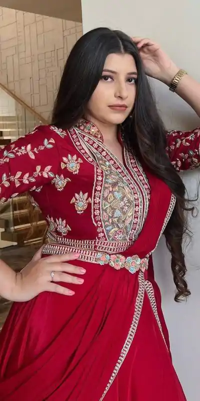 BE 269 Red Fiona Silk With Embroidery Work & Lace Work Lehenga Saree. Special Price ₹2399. Delivery 4-6 Working Days. Shop now. | Lehenga, Bollywood Lehenga, Creative Lehenga, Designer Lehenga, Embroidered Lehenga, Party Wear Lehenga