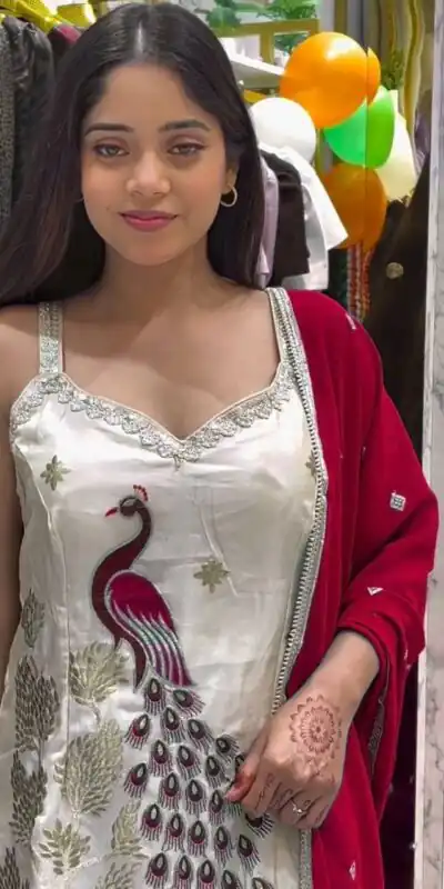 LG 1994 Red Color French Crape Embroidery Work Salwar Suit Casual, Wedding, Festive, Events . Expected Delivery  4-6 Working Days @1999/- only      | Jump Suits, Salwar suit, Casual Suits, Creative suits, Designer Suits, Palazzo Suits, Party Wear Suits, Patiala Suits, Straight Suits