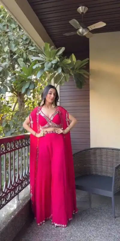 LG 1911 Red in Georgette Embroidery Work & Mirror Work Salwar Suit . Exclusive Offer ₹2399. Delivery 4-6 Working Days. Shop now. | Jump Suits, Salwar suit, Casual Suits, Creative suits, Designer Suits, Palazzo Suits, Party Wear Suits, Patiala Suits, Straight Suits