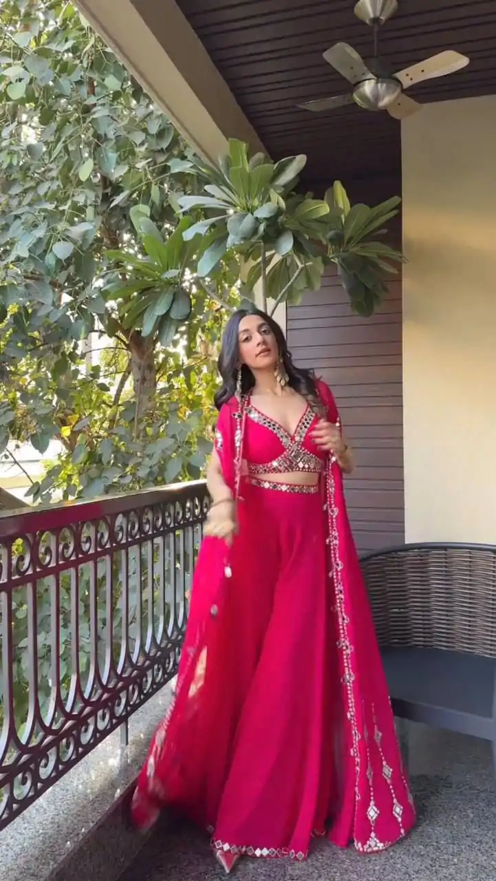 LG 1911 Red in Georgette Embroidery Work & Mirror Work Salwar Suit . Exclusive Offer ₹2399. Delivery 4-6 Working Days. Shop now. | Jump Suits, Salwar suit, Casual Suits, Creative suits, Designer Suits, Palazzo Suits, Party Wear Suits, Patiala Suits, Straight Suits