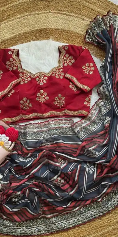 AC MIRA Red in Color Soft Organza Embroidery Work & Lace Work Saree . Get it for ₹2449. Delivery 4-6 Working Days. Shop now. | Designer Sarees, Embroidered Sarees, Sarees, Bollywood Sarees, Creative Sarees, Ethnic Saree, Modern Digital sarees, Party Wear Sarees