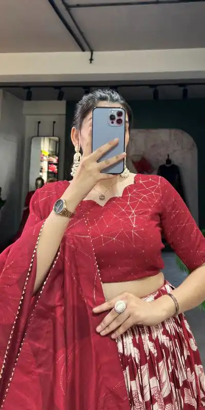 LNB 1213 Red in Tasar Silk Designer Work Lehenga Choli . Wedding, Party, Festive, Events, Special Price ₹2449. Delivery 4-6 Working Days. Shop now. | Lehenga, Bollywood Lehenga, Creative Lehenga, Designer Lehenga, Embroidered Lehenga, Party Wear Lehenga