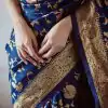 KP 1029 Royal Blue Soft Banarsari Silk Saree Perfect for Wedding, Party, Lohri, Eid, Reception – . Available at ₹1549 only. Delivery 4-6 Working | Designer Sarees, Embroidered Sarees, Sarees, Bollywood Sarees, Creative Sarees, Ethnic Saree, Modern Digital sarees, Party Wear Sarees
