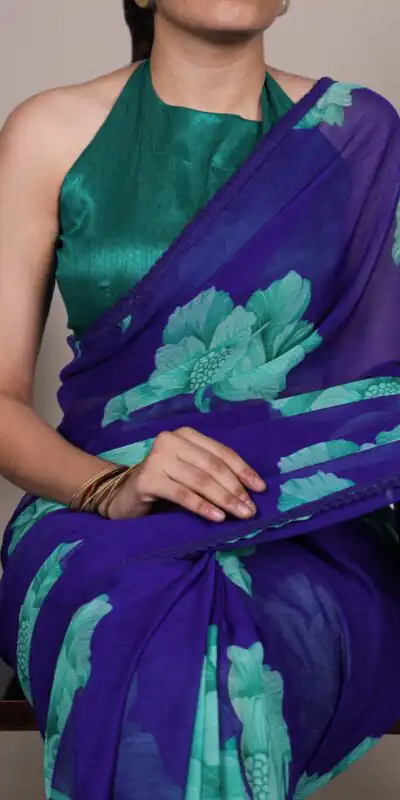 YNF 7033 Royal Blue Color Chiffon Lace Work & Lace Border Saree . Available at ₹1499 only. Delivery 4-6 Working Days. Shop now. | Designer Sarees, Embroidered Sarees, Sarees, Bollywood Sarees, Creative Sarees, Ethnic Saree, Modern Digital sarees, Party Wear Sarees