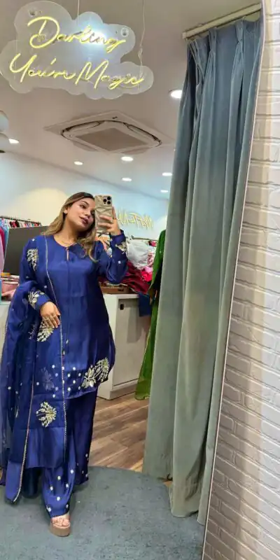 ZSR 3122 Royal Blue Pure Natural Crep Silk Salwar Suit Perfect for Wedding, Party, Pongal, Onam, Reception – . Available at ₹1849 only. Delivery 4-6 Work | Jump Suits, Salwar suit, Casual Suits, Creative suits, Designer Suits, Palazzo Suits, Party Wear Suits, Patiala Suits, Straight Suits