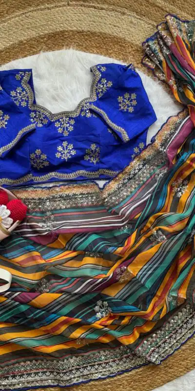 AC MIRA Royal Blue in Color Soft Organza Embroidery Work & Lace Work Saree . Get it for ₹2449. Delivery 4-6 Working Days. Shop now. | Designer Sarees, Embroidered Sarees, Sarees, Bollywood Sarees, Creative Sarees, Ethnic Saree, Modern Digital sarees, Party Wear Sarees