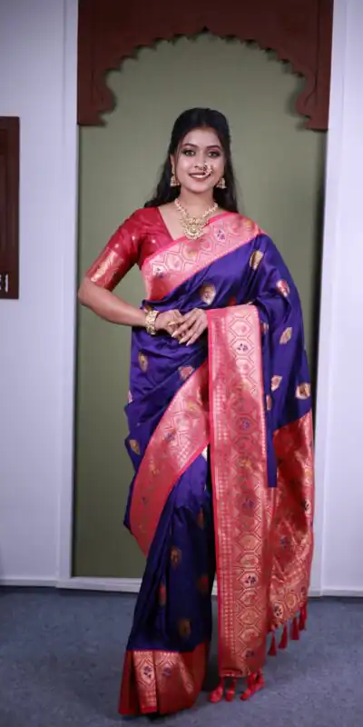 MB 22 Royal Blue Soft Paithani silk Saree Perfect for Wedding, Party, Sangeet, Haldi, Housewarming – . Best Price ₹2449. Delivery 4-6 Working Days. Shop no | Designer Sarees, Embroidered Sarees, Sarees, Bollywood Sarees, Creative Sarees, Ethnic Saree, Modern Digital sarees, Party Wear Sarees