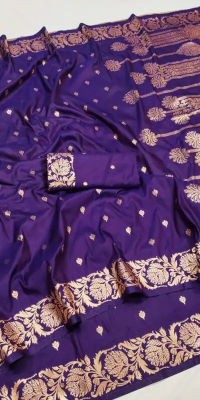MB 171 Royal Purple Banarasi Silk Saree Perfect for Wedding, Party, Holi, Pongal, Pooja –. Festive Deal ₹1849. Delivery 4-6 Working Days. Shop now. | Designer Sarees, Embroidered Sarees, Sarees, Bollywood Sarees, Creative Sarees, Ethnic Saree, Modern Digital sarees, Party Wear Sarees