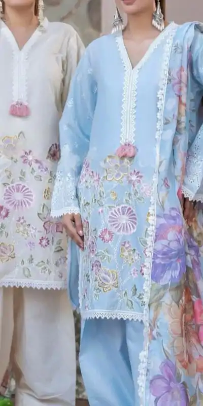 BE 373 Sky Blue Roman Silk Embroidery Work & Lace Work Salwar Suit in. Available at ₹2149 only. Delivery 4-6 Working Days. Shop now. | Casual Suits, Jump Suits, Salwar suit, Creative suits, Designer Suits, Palazzo Suits, Party Wear Suits, Patiala Suits, Straight Suits