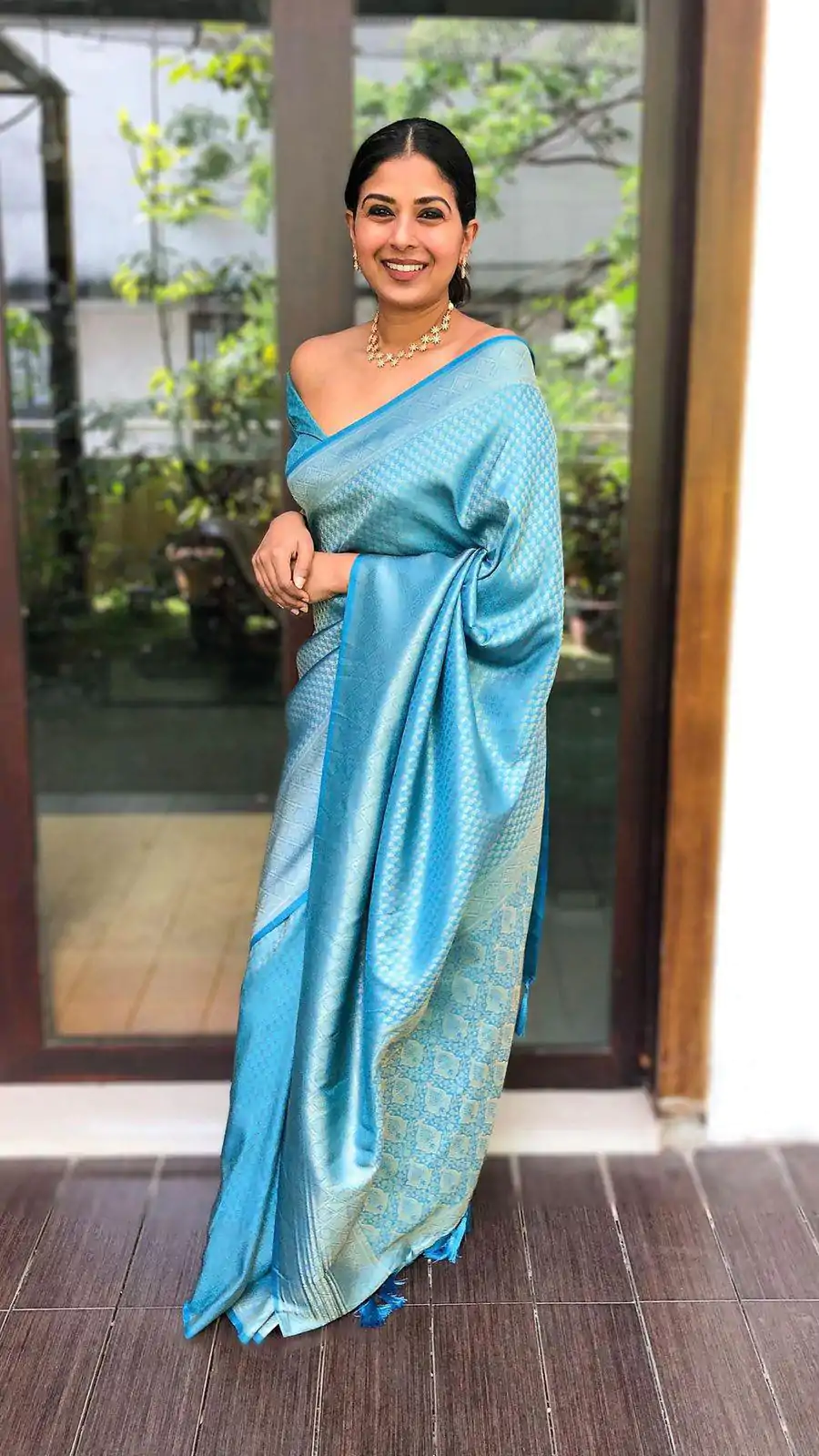 KP 4049 Sky Blue Sky Soft Lichi Silk Saree With Lace Work & Lace Border. Exclusive Offer ₹1349. Delivery 4-6 Working Days. Shop now. | Designer Sarees, Embroidered Sarees, Sarees, Bollywood Sarees, Creative Sarees, Ethnic Saree, Modern Digital sarees, Party Wear Sarees