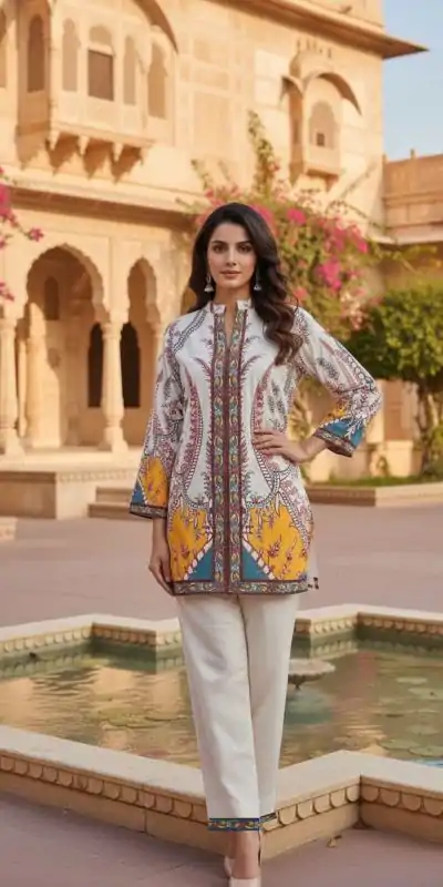 INLI Velora Vogue White in Linen Cotton Turkish style Designer Work Kurti . Introductory Price ₹1549. Delivery 4-6 Working Days. Shop now. | Kurti, Bollywood Kurti, Creative Kurtis, Designer Kurti, Party Wear Kurti, Selfie Kurti