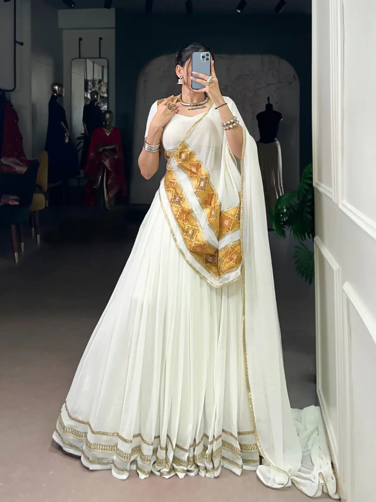 LNB 1034 White Marbel with Lace Work & Lace Border Lehenga Choli . Get it for ₹3099. Delivery 4-6 Working Days. Shop now. | Lehenga, Bollywood Lehenga, Creative Lehenga, Designer Lehenga, Embroidered Lehenga, Party Wear Lehenga